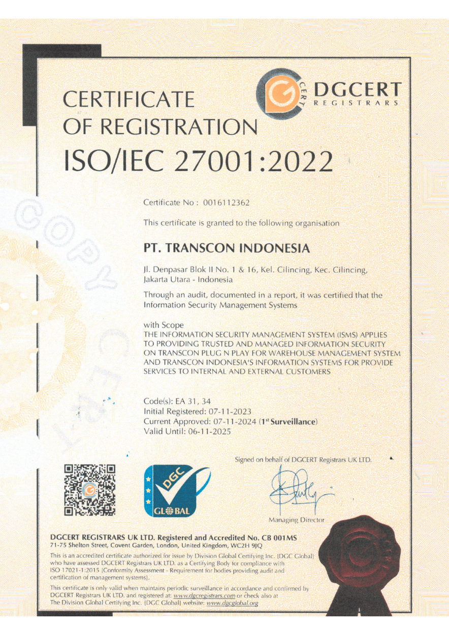 Sertifikasi ISO/IEC 27001 : 2022